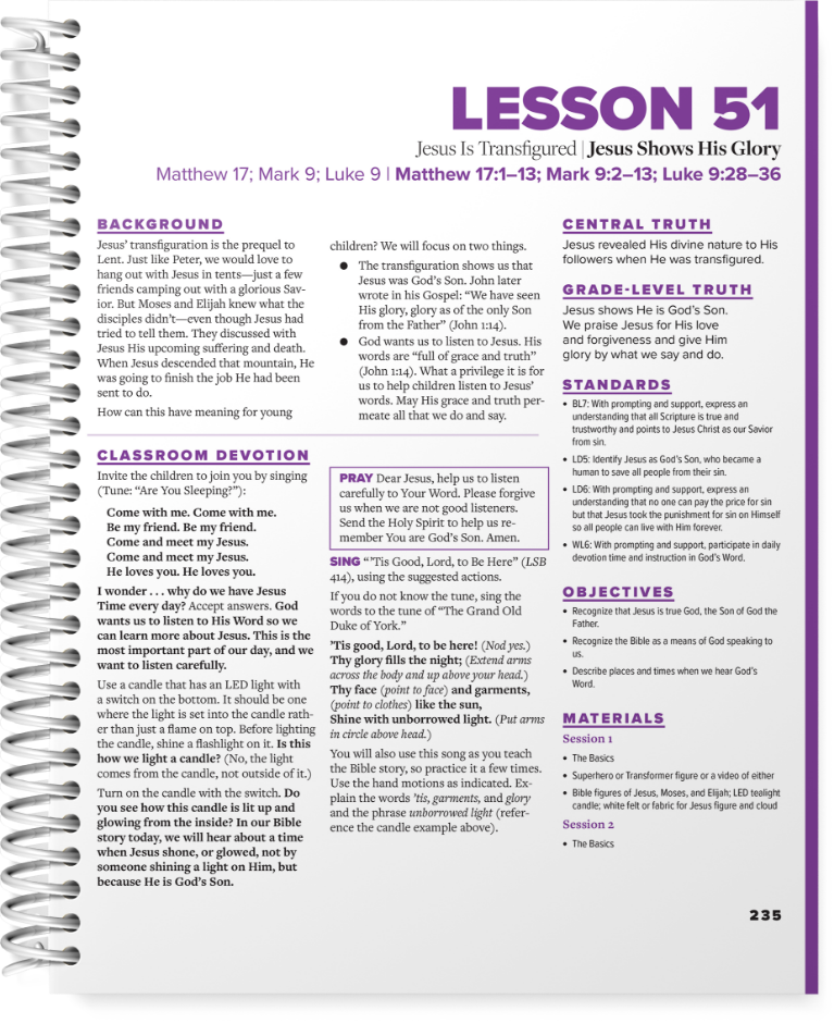 Teacher Guide Lessons 51 Sample Page