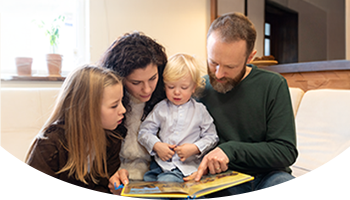 Words of Worship - Family reading together